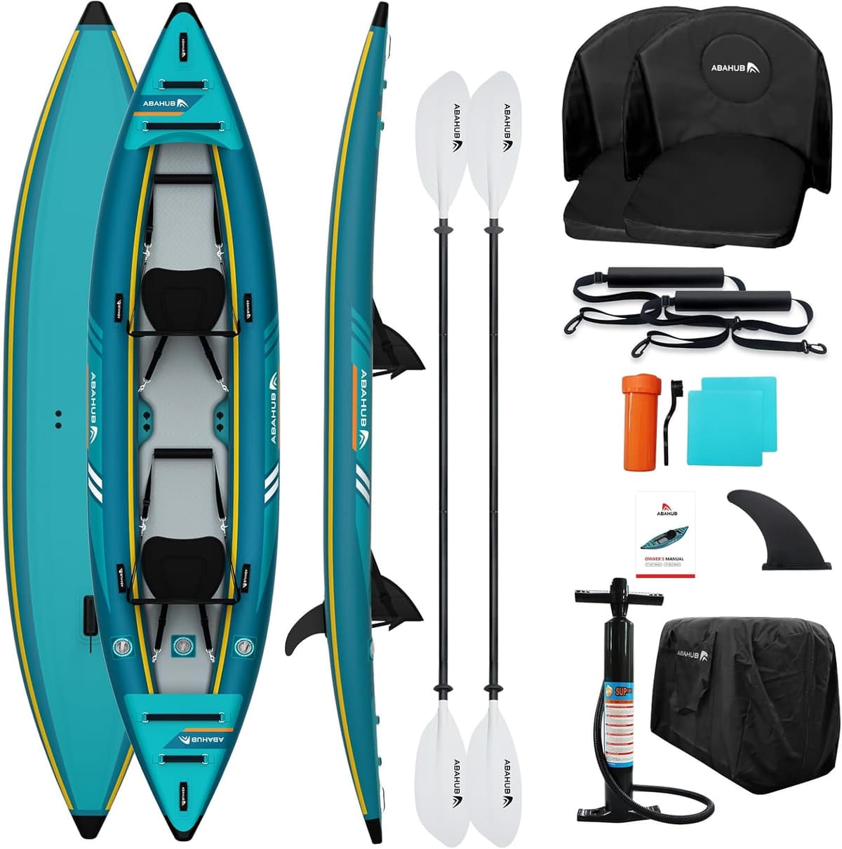 Abahub Kayak Gonflable 320/420cm Kayak de Gonflable 1/2 Personne 