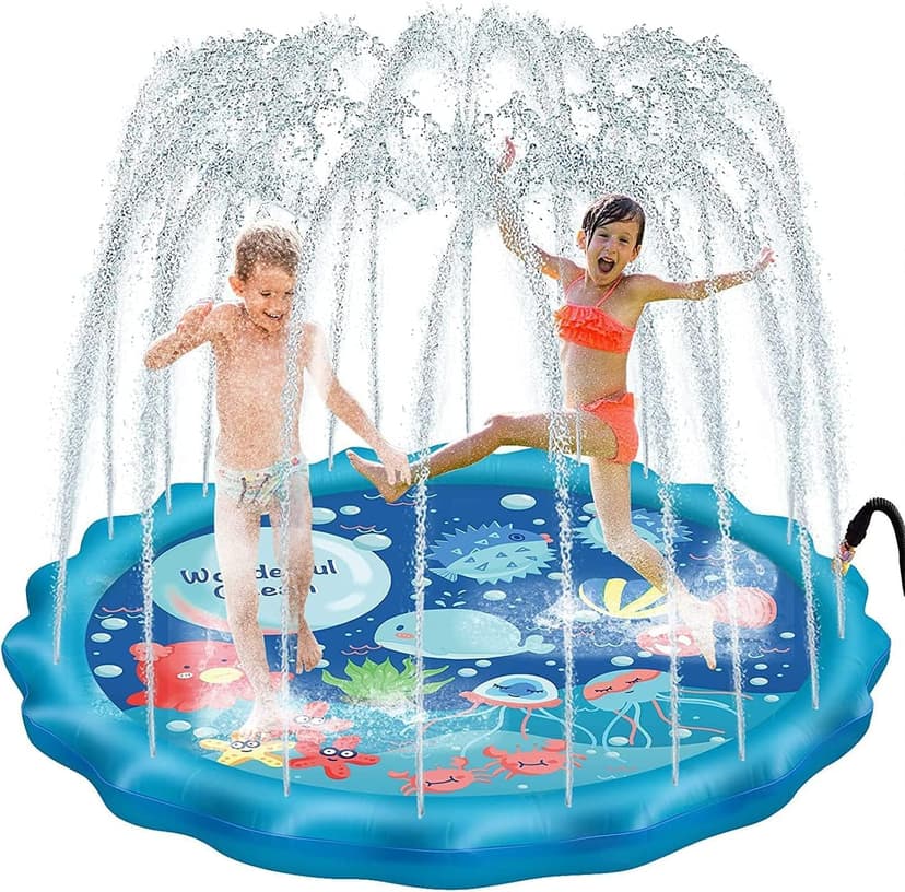 PELLOR Tapis d'eau pataugeoire 170cm