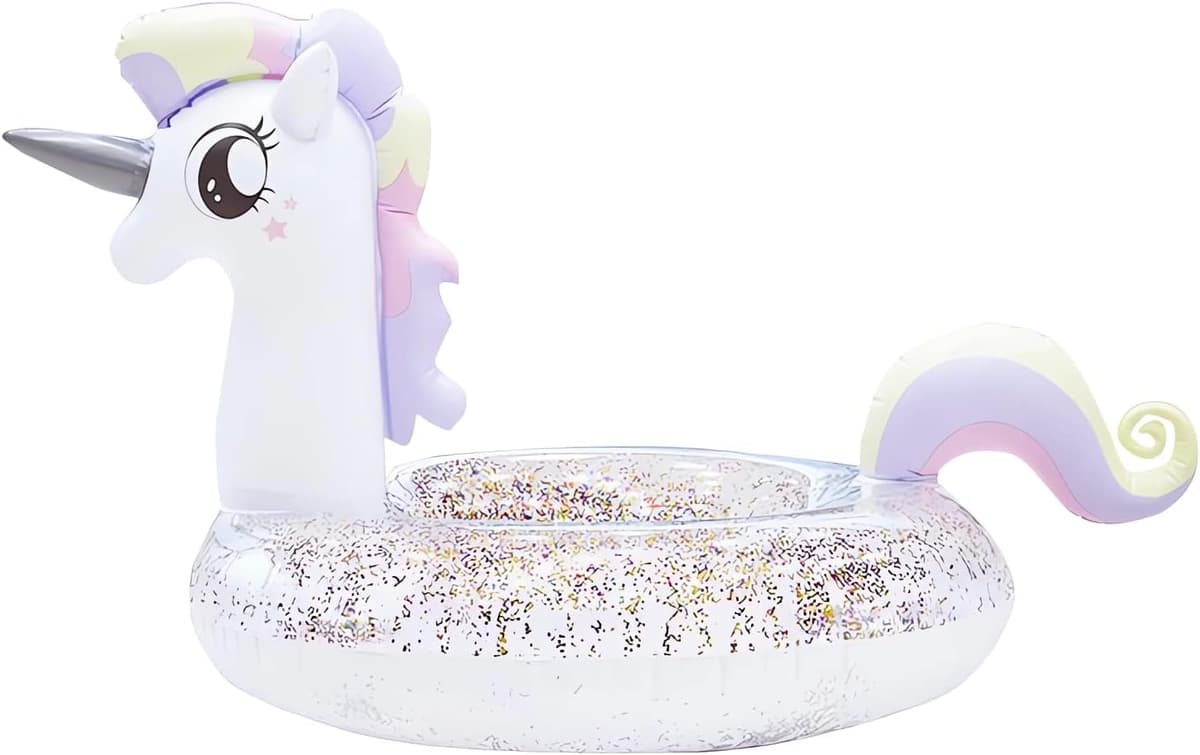 Bouée Licorne avec Paillettes
